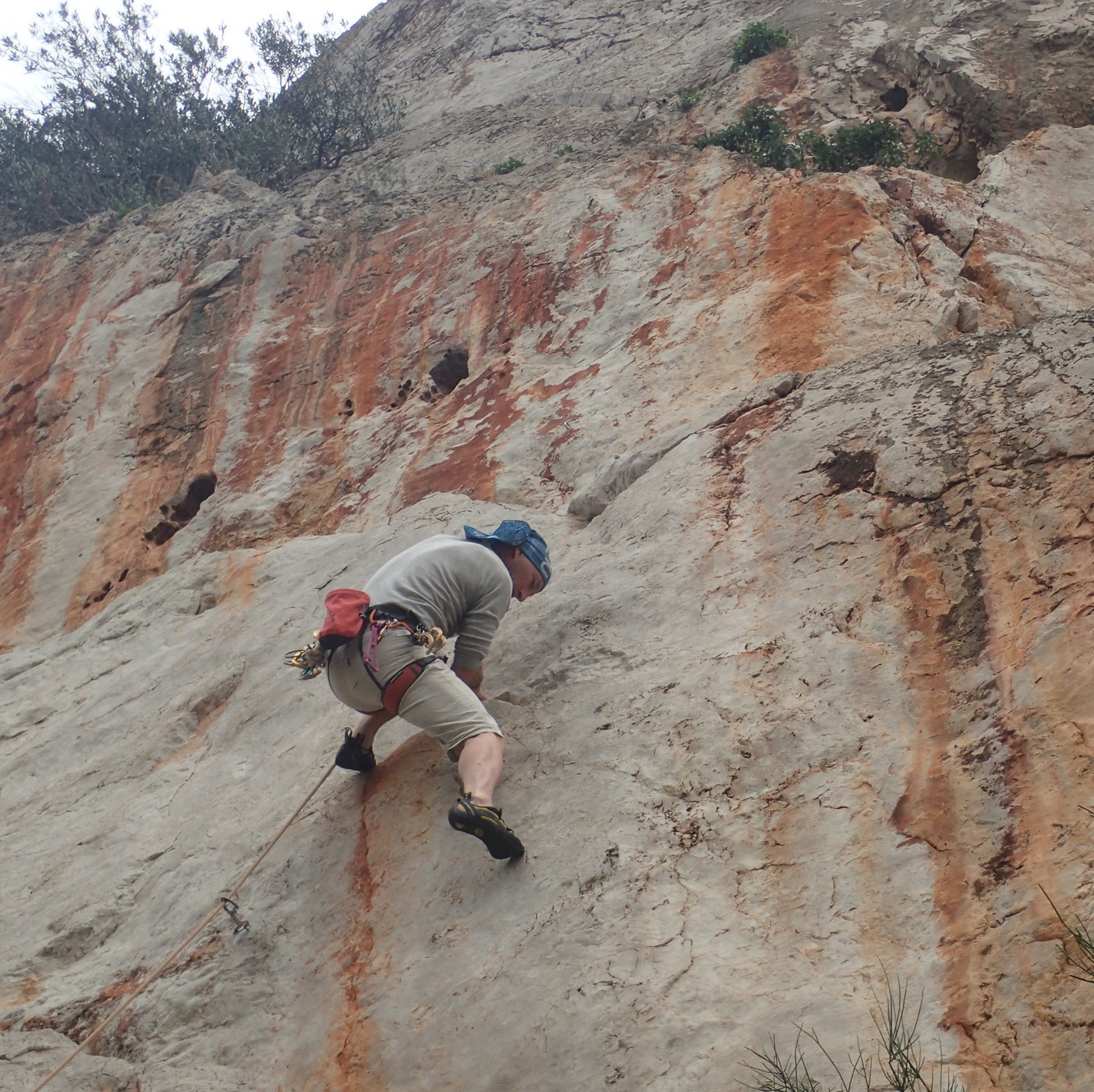 lead climbing course in bovec