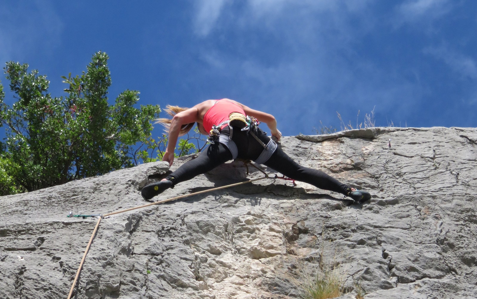 lead climbing course in bovec 09