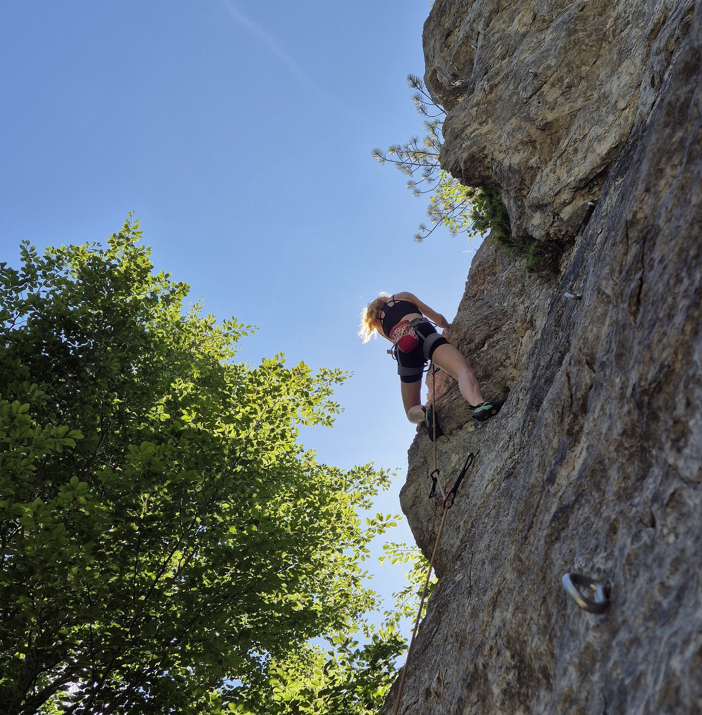 lead climbing course in bovec 14