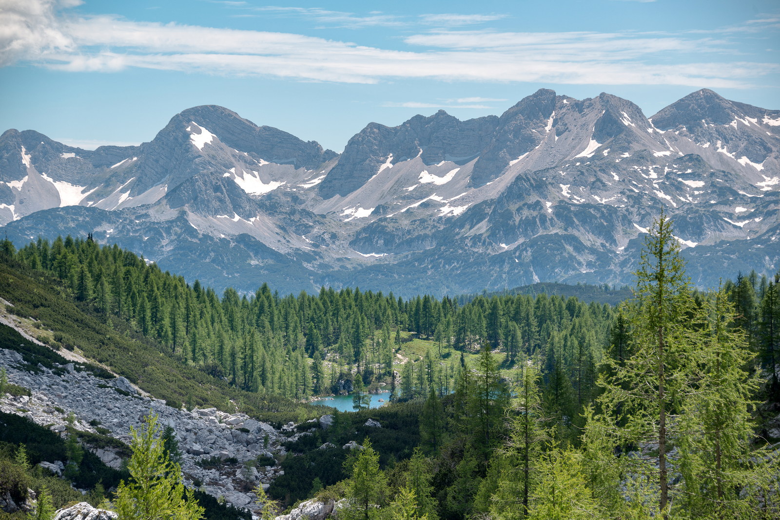 beautiful valley of the seven lakes in triglav national park
